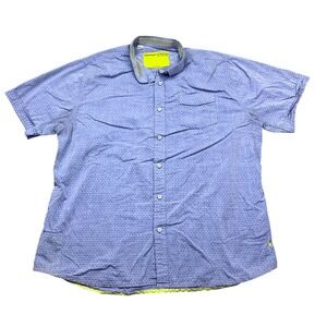 Descendant of Thieves Mens XL Blue Pattern‎ Short Sleeve Button Up Shirt
